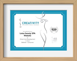 Creativity International Awards - Silver Certificate