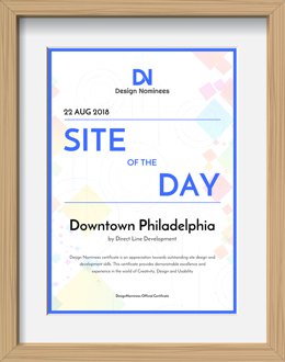Design Nominees - Site of the Day Certificate