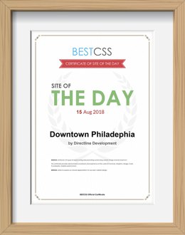 Best CSS Awards - Site of the Day Certificate