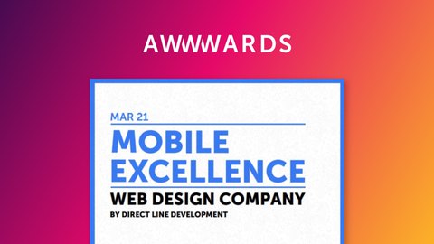 Mobile excellence recognition from Awwwards for Direct Line Development’s website