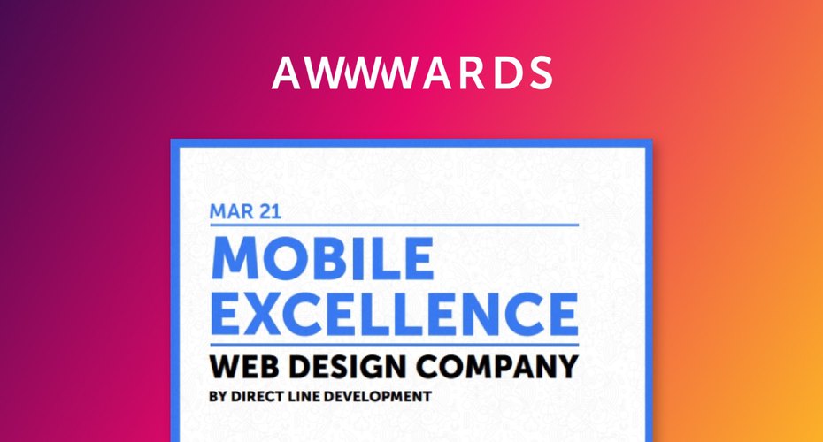 Mobile excellence recognition from Awwwards for Direct Line Development’s website