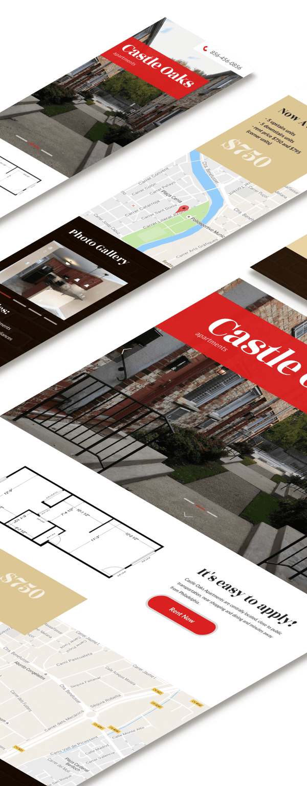 All page design  - Castle Oaks Apartments