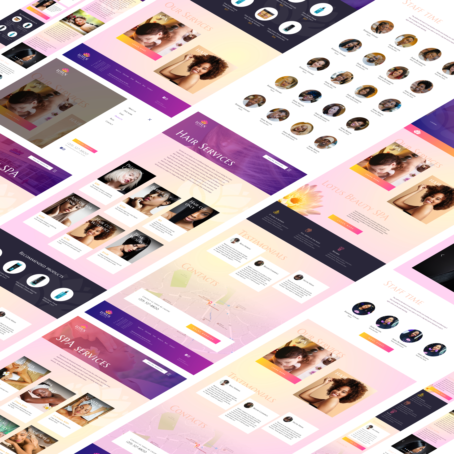 All page design  - Lotus Beauty Spa