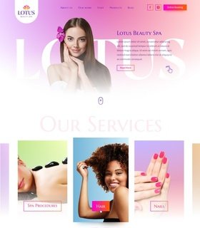 Different versions to design Version 1 | Lotus Beauty Spa