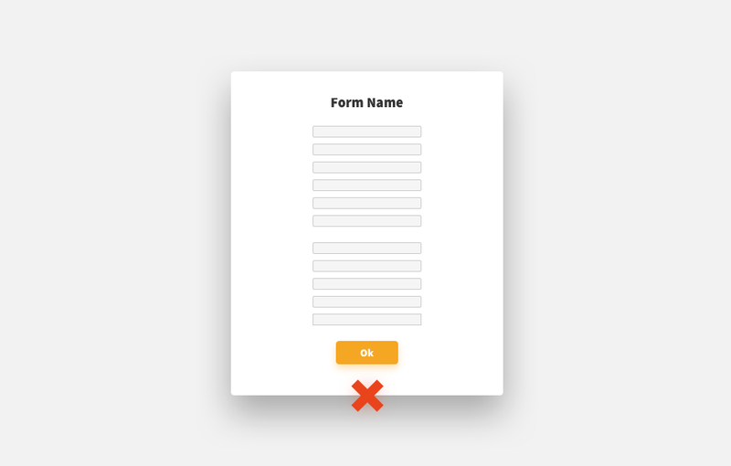 Example of long contact form
