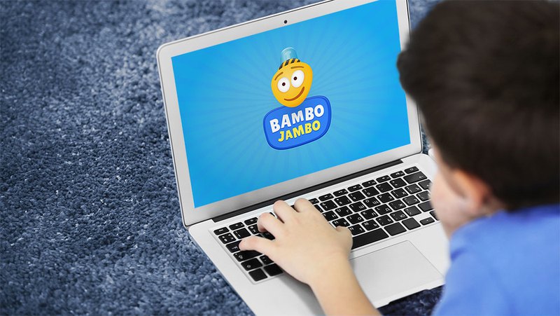 Bambo-Jambo logo in laptop