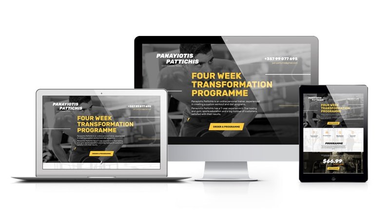 Panayiotis Pattichis web design in different devices