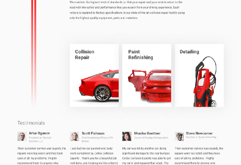 New web design of Collex website