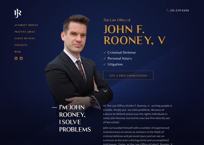 New Rooney website design