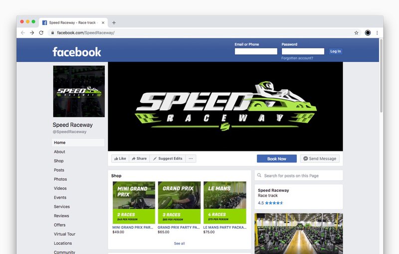 Speed Raceway on Facebook | Our Search Engine Optimization work