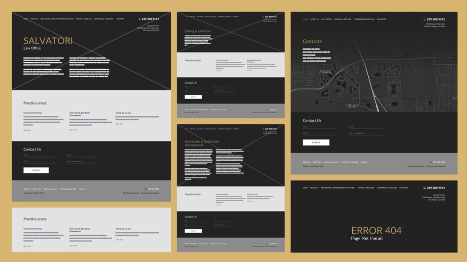 Pages that we prototyped for our client