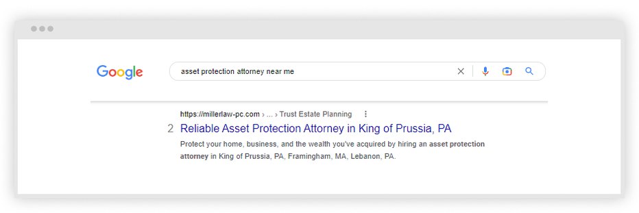 Search result for the “asset protection attorney near me” request