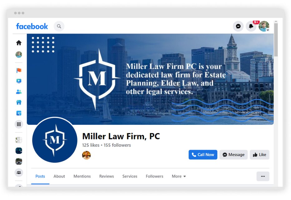 Screeenshot of Miller Law Firm, PC Facebook account
