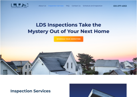 Construction company web design for a home construction company with an attractive blend of colors