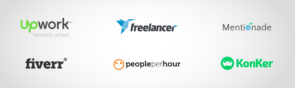 Some freelance platforms logos