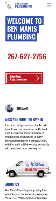 Ben Manis Plumbing on iPhone